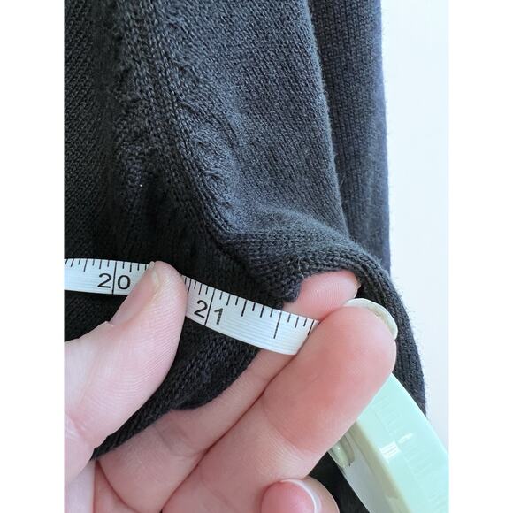 Karl Lagerfeld Paris Black Lace Back Women's XL Pearl Buttons Retro Elegant New - Picture 6 of 10